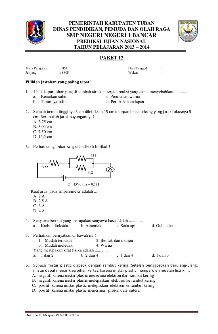 Soal Ujian Sekolah Matematika Smp 2021 Dalchaebi
