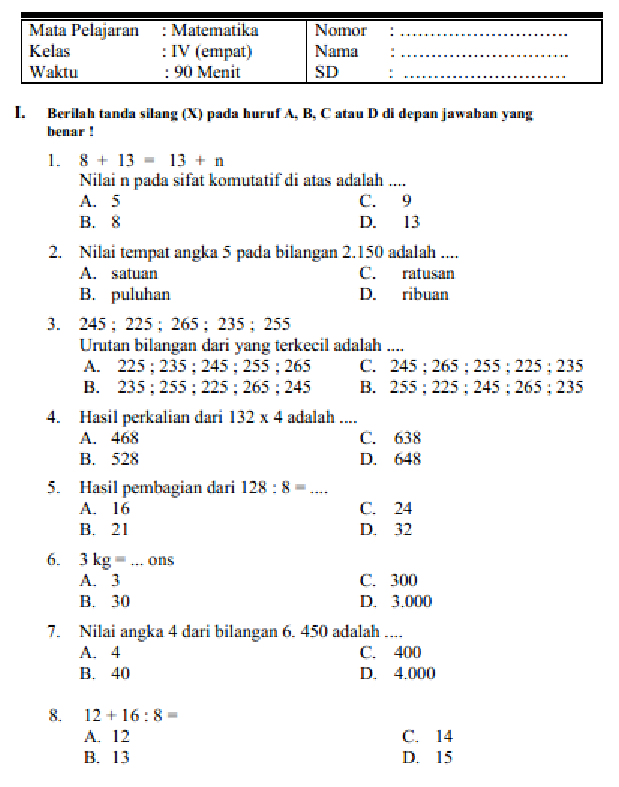 5 Rahasia Soal Ulangan Matematika Kelas 4 Semester 1 yang Wajib Diketahui 2026