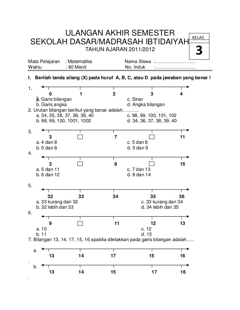 Soal Ulangan Ipa Kelas 3 Sd latihan soal kelas 2 sd matematika â Soal Ulangan Ipa Kelas 3 Sd latihan soal kelas 2 sd matematika â