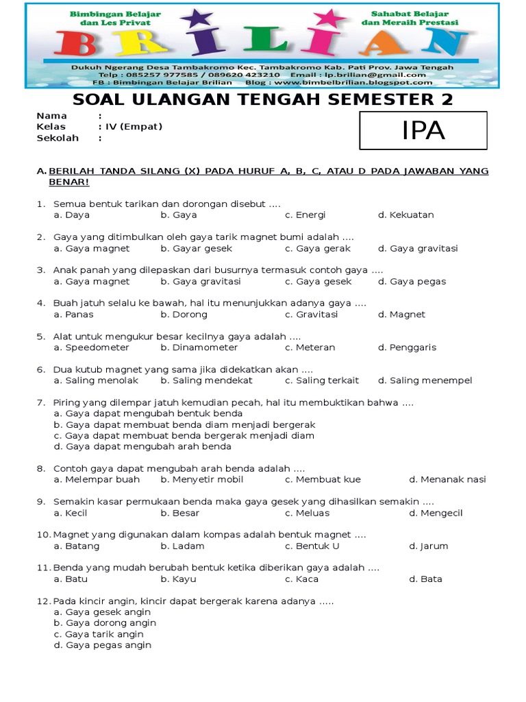 5 Rahasia Sukses Hadapi Soal UTS IPA Kelas 4 Semester 1 Kurikulum 2013 Tematik 2026