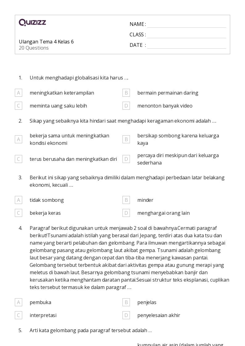 Wajib Tahu 5 Fakta Mengejutkan Soal Tema 4 Kelas 6 di Tahun 2026