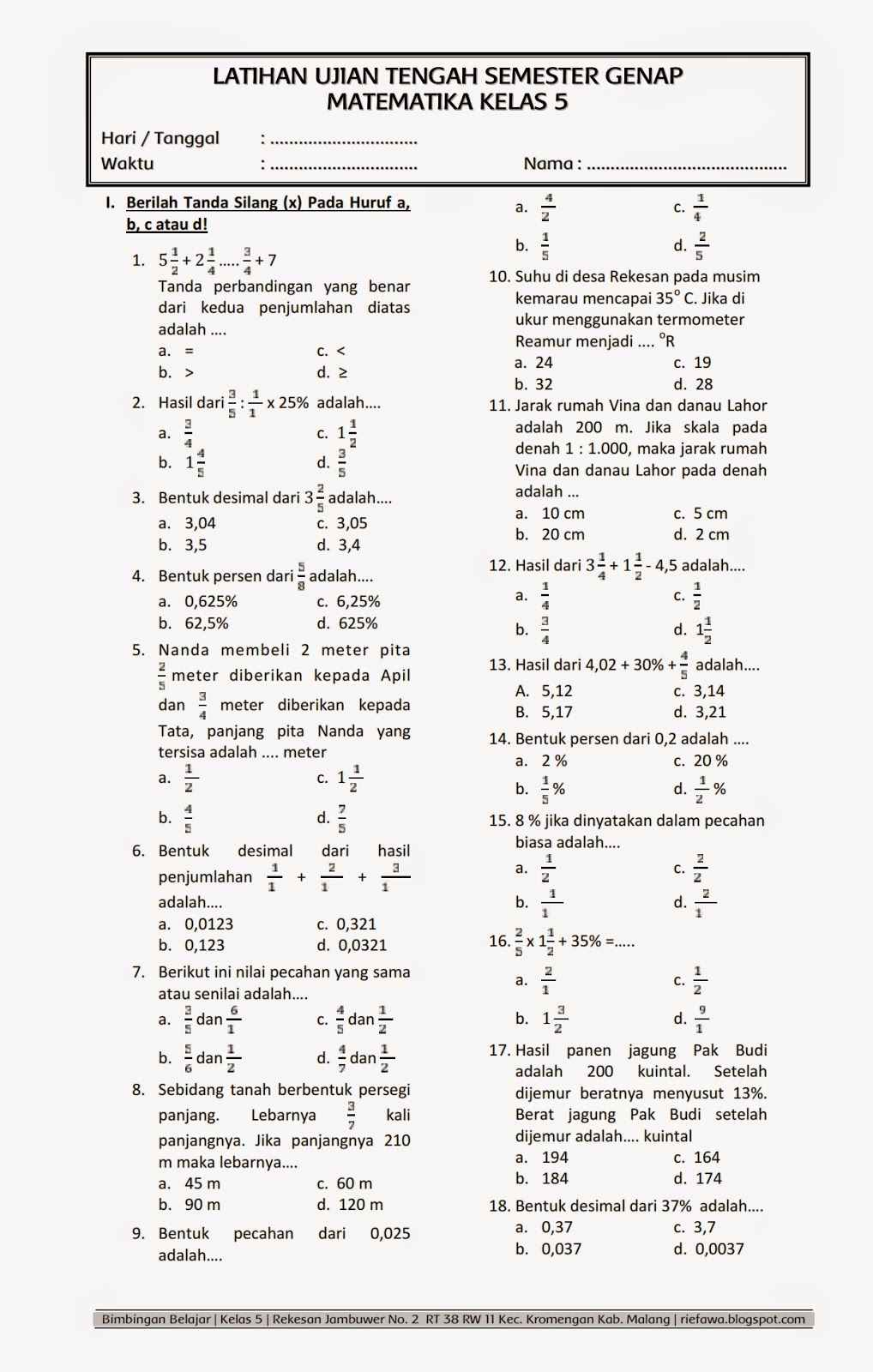 7 Cara Mudah Kuasai Soal Matematika Kelas 5 Semester 2 Kurikulum Merdeka di Tahun 2026