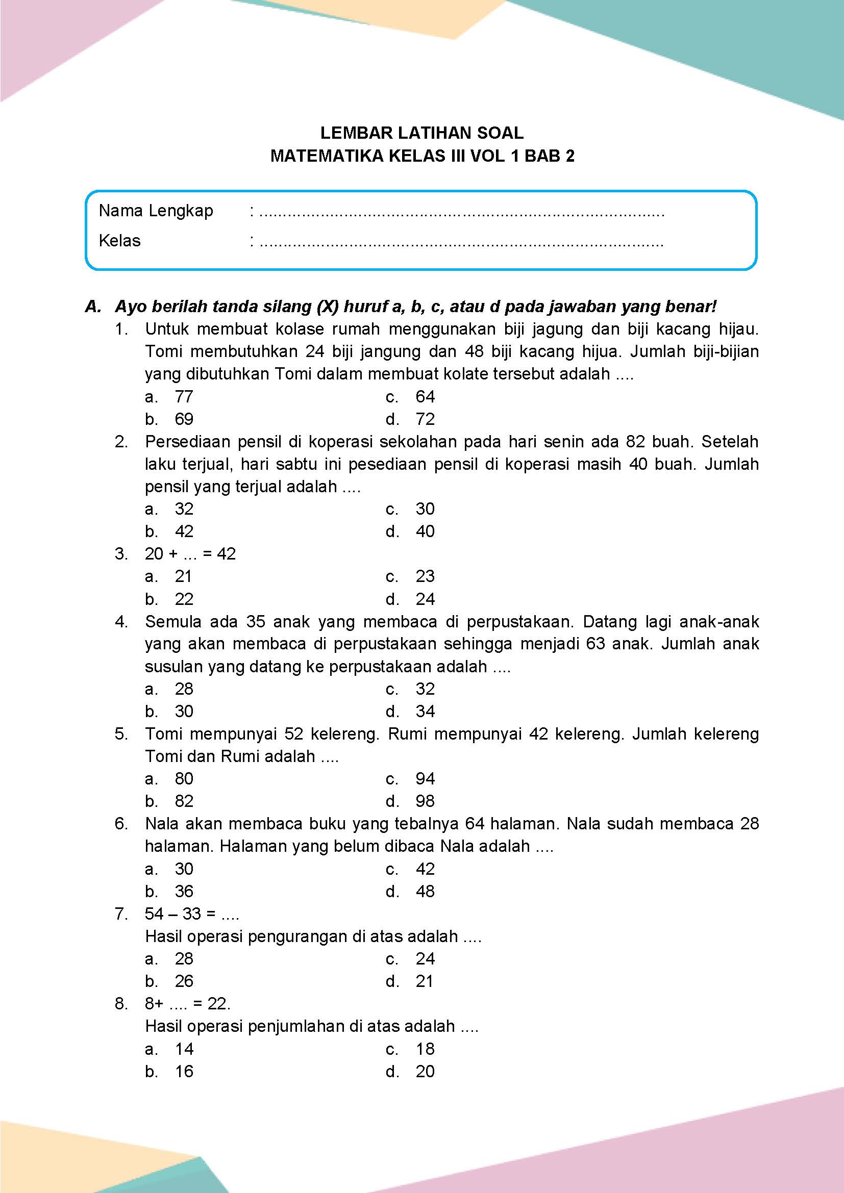 5 Rahasia Kuasai Segitiga Sama Kaki latihan soal matematika tematik kelas 3 semester 2