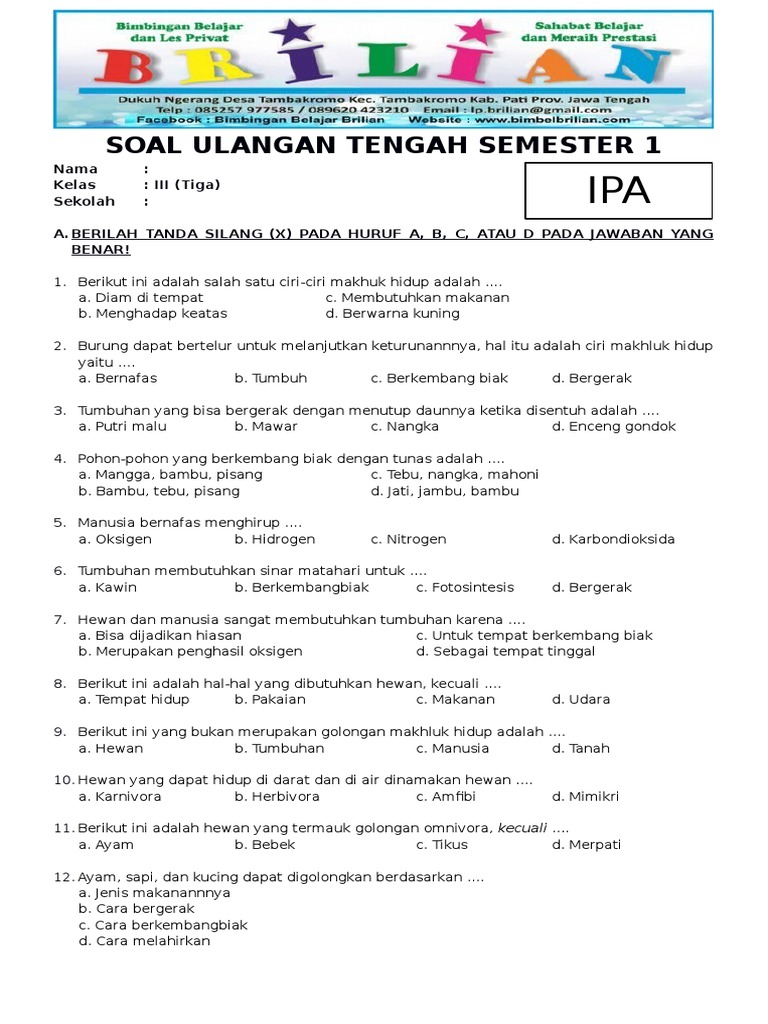 7 Cara Terbukti Download Soal UTS IPA Kelas 3 Semester 1 KTSP Sebelum Ujian Dimulai
