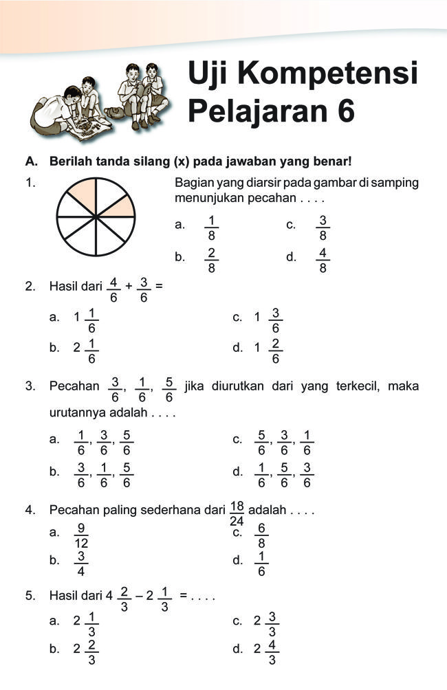 Latihan Soal Kelas 4 Sd Semester 1 Soal matematika kelas 3 sd pecahan Latihan Soal Kelas 4 Sd Semester 1 Soal matematika kelas 3 sd pecahan
