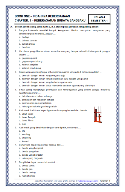 Terbukti 5 Cara Cepat Kuasai Materi, download soal ulangan kelas 4 tema 1 subtema 1!