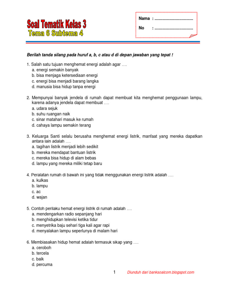 7 Bocoran soal tema 6 subtema 4 kelas 3sd edisi revisi yang Wajib Tahu Sebelum Ujian 7 Bocoran soal tema 6 subtema 4 kelas 3sd edisi revisi yang Wajib Tahu Sebelum Ujian