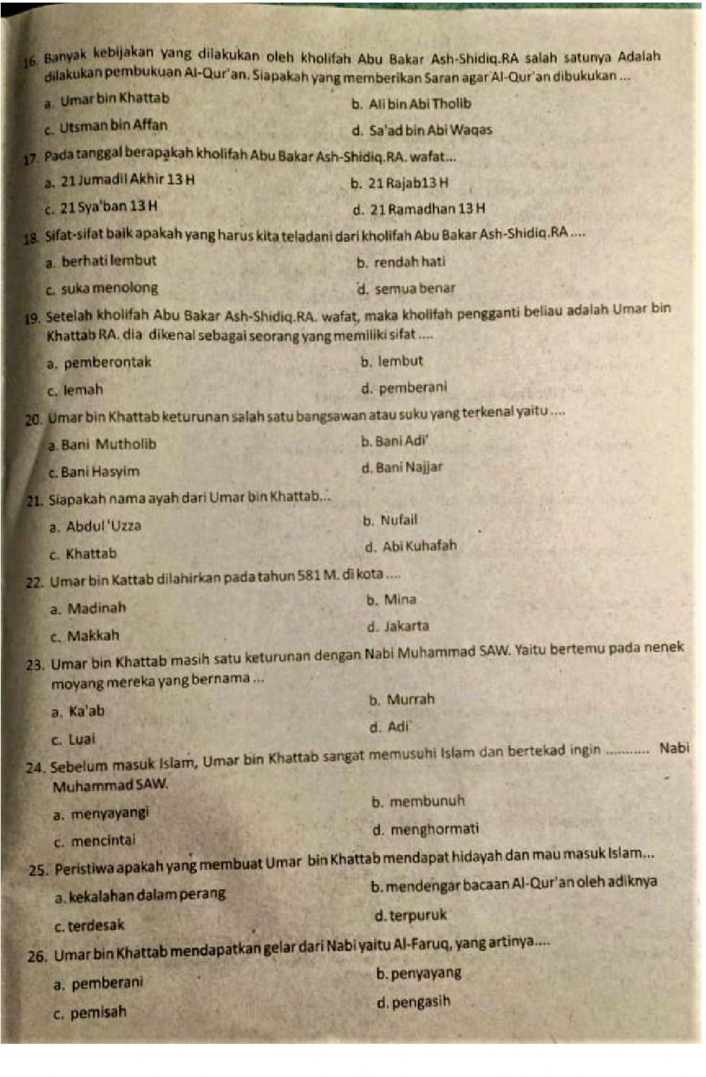 Rahasia Jawab Cepat Soal Tarikh Islam Kelas 3 SD Agar Nilai Ujian Langsung Melejit